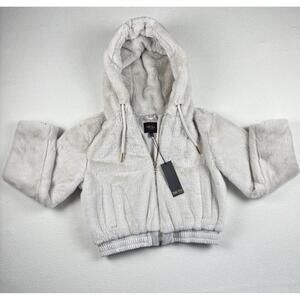 TRUTH by Republic Cropped Faux Fur Hooded Jacket